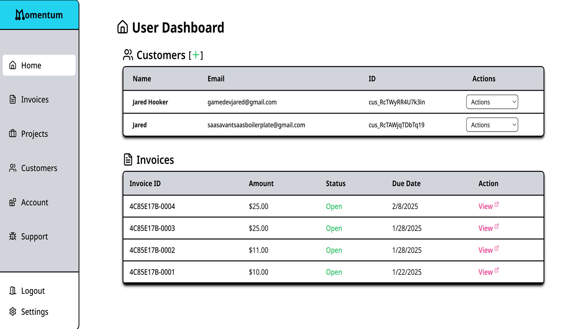 Momentum Project Management Platform