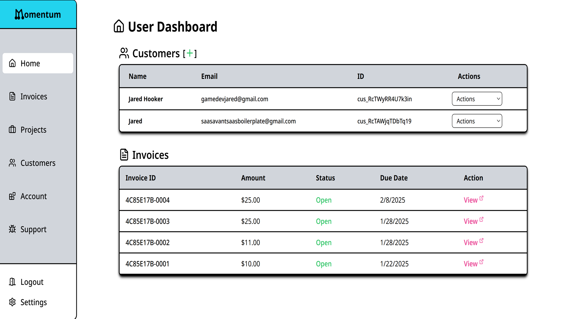 Dashboard